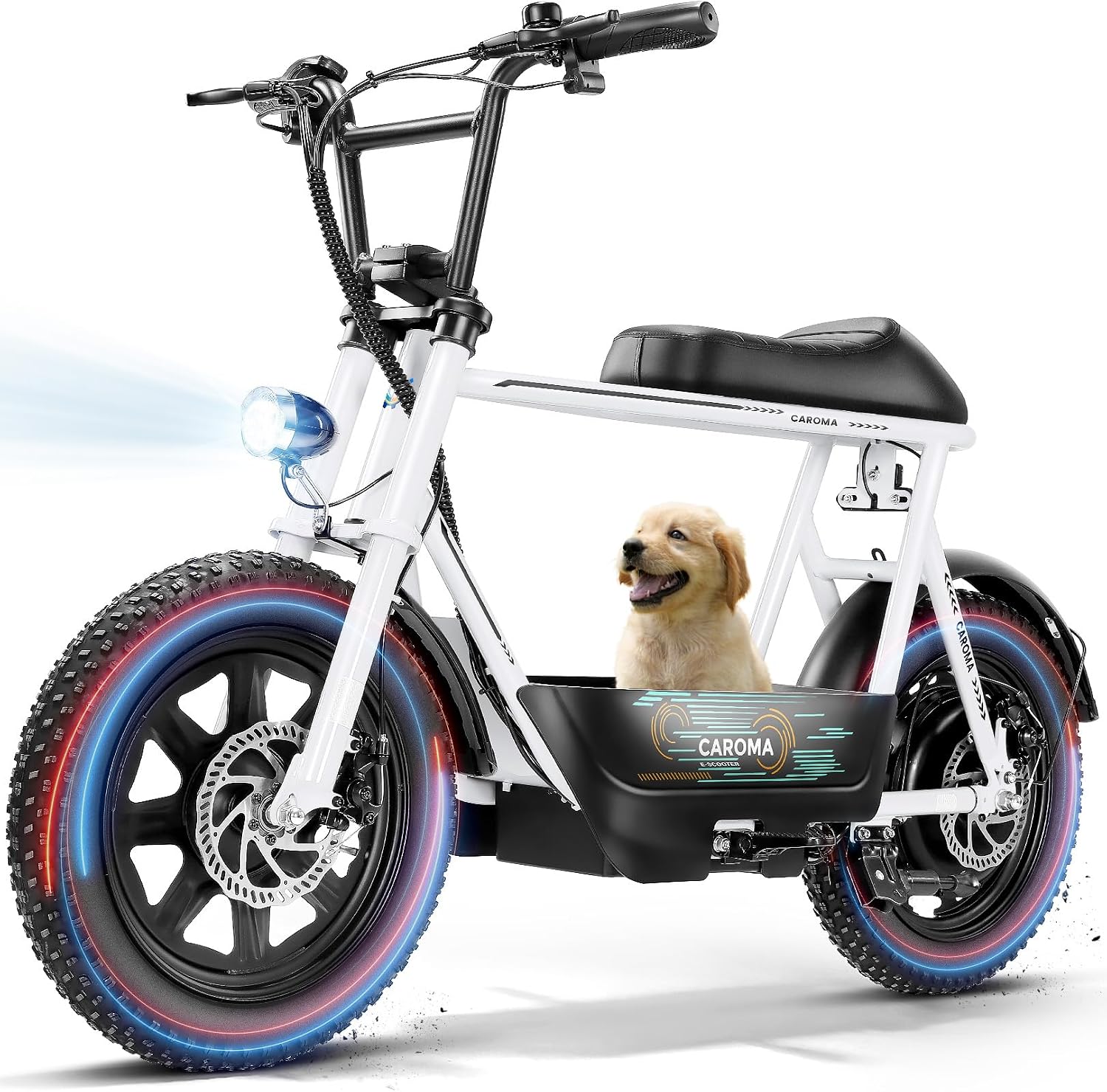 Caroma Peak 1200W Electric Scooter with Seat,30Miles&20MPH | 16"×3" Fat - B0F4XNGV8G