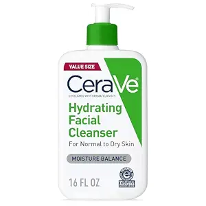 CeraVe Hydrating Cleanser with Hyaluronic Acid, Face Wash for Dry Skin,16oz - B01MSSDEPK