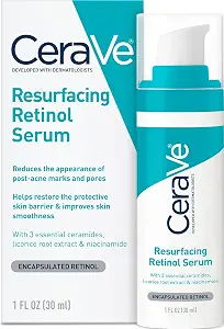CeraVe Resurfacing Retinol Face Serum with Niacinamide, Pore Minimizer, 1oz | Skin Care Brightening Serum - B07VWSN95S