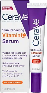 CeraVe Skin Brightening Vitamin C Serum for Face with Hyaluronic Acid, 1oz | Skincare, 10% - B07PNCCLD2