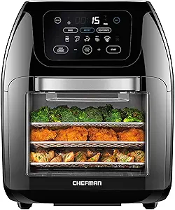 CHEFMAN Multifunctional Digital Air Fryer+ Rotisserie, Dehydrator, Convection Oven, 17 Touch Screen Presets Fry, Roast, - B08DL8WH9V