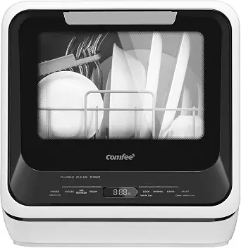 COMFEE' Portable Mini Dishwasher Countertop with 1.32Gal Built-in Water Tank for Apartments& RVs, No Hookup - B09QCJ6TDZ