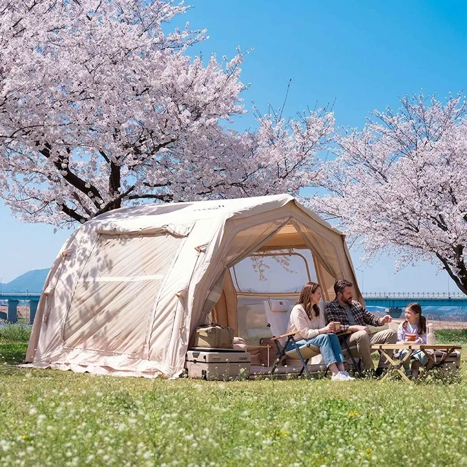 Coody Premium Inflatable Tent for Camping, Canvas Air Tent with Stove Jack | Blow Up - B0GYDZXRWP