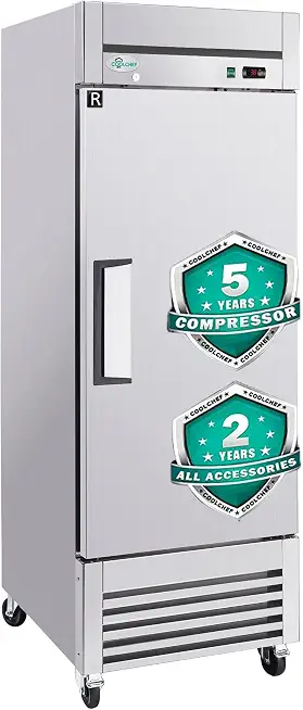 COOLCHEF 27" 23 Cu Ft Commercial Reach‑In Refrigerator - B0HHS2NNJH