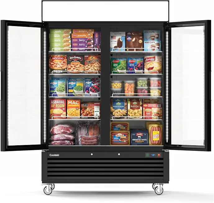 Coolski 54W’’ Commercial Display Freezer, Merchandiser Freezer, ETL&DOE - B0HHSKXFGM