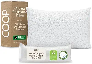 Coop Home Goods Original Adjustable Pillow, Queen Size Bed Pillow for Sleeping, Cross Cut Memory - B00EINBSEW