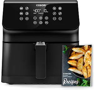 Cosori 12-in-1 Air Fryer 5.8QT, Toast, Bake, Nutrition Facts for 100+ In-App Recipes, AdaptIQ Tech - B085W3GN5J