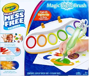 Crayola Color Wonder Magic Light Brush, Mess Free Painting for Kids, Age 3+ - B084Y3DLFJ