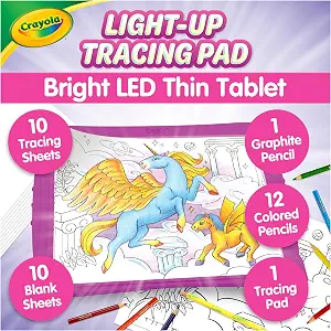 Crayola Light Up Tracing Pad Pink, Best Birthday Gifts for Girls & Boys, 6, 7, - B0084JUNVU