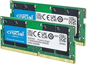 Crucial 32GB DDR4 RAM Kit (2x16GB), 3200MHz (PC4-25600) CL22 Laptop Memory, SODIMM 260-Pin, Downclockable to - B08C4X9VR5