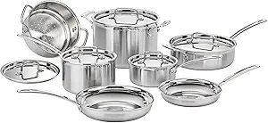 Cuisinart Stainless Steel Pots and Pans Set, Induction Compatible, 12 pc - B009JXPS6U
