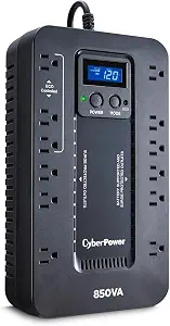 CyberPower EC850LCD Ecologic UPS Battery Backup and Surge Protector - B00DBAA696