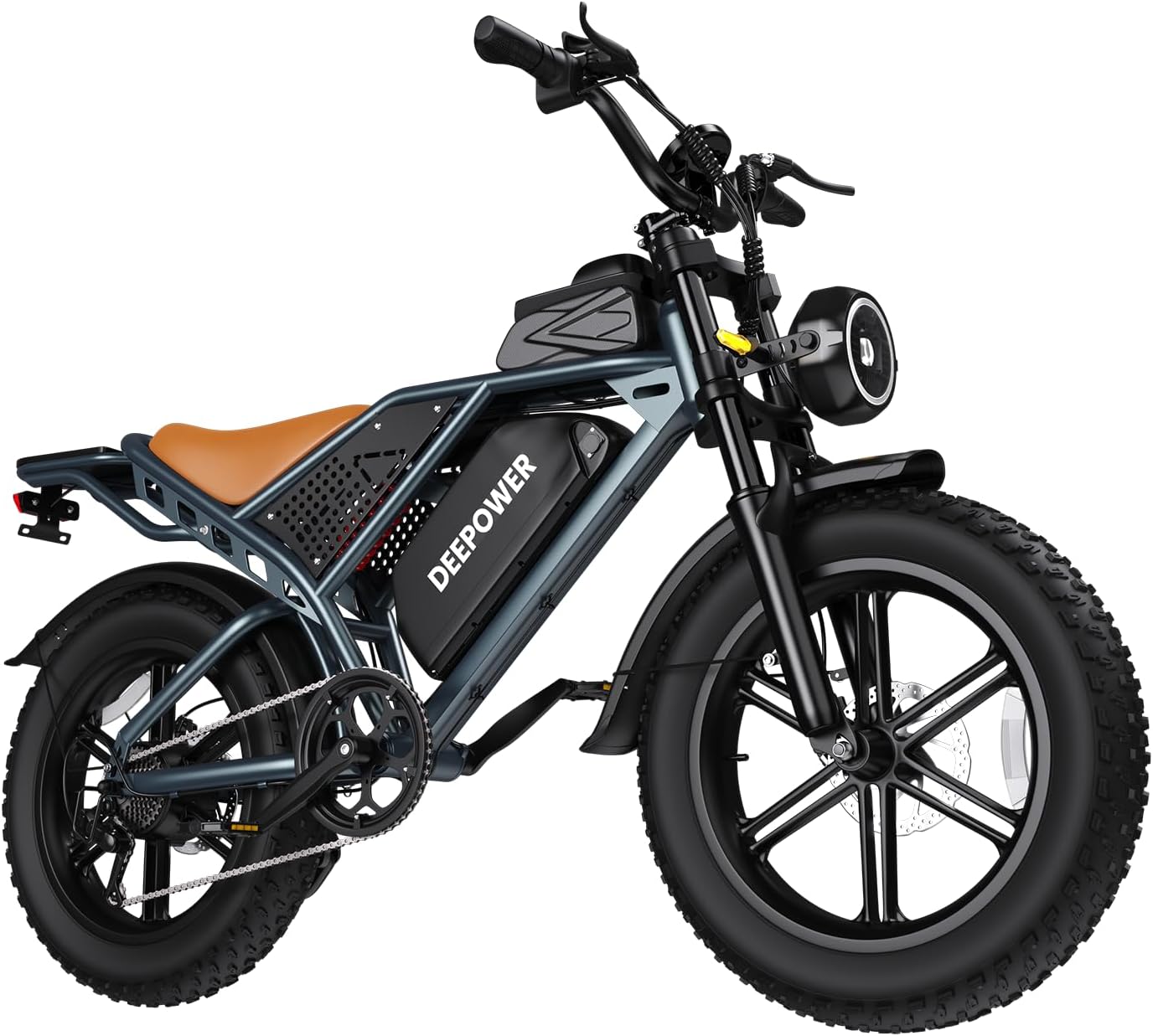 DEEPOWER Electric Bike for Adults,2000W Peak Motor&28MPH Electric Dirt Bike,48V - B0GQYQG2R5