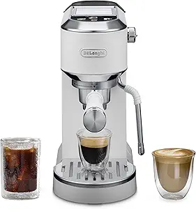 De'Longhi Dedica Duo Compact Espresso Machine - Cold Brew Coffee Maker with Milk Frother Wand- - B0FLR9VH5S