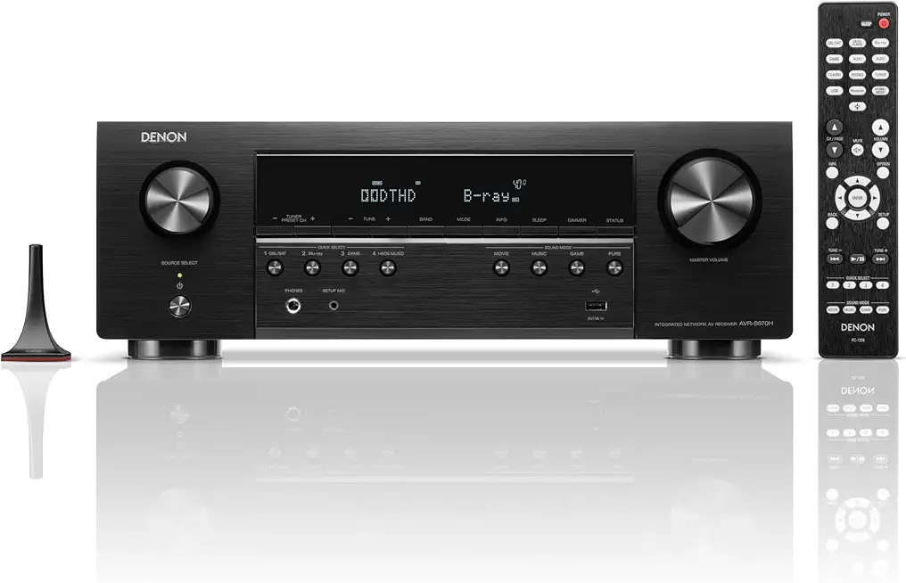 Denon AVR-S670H 5.2 Ch Home Theater Receiver, 8K UHD HDMI Receiver 75W x 5 - B0CCQM6BNG