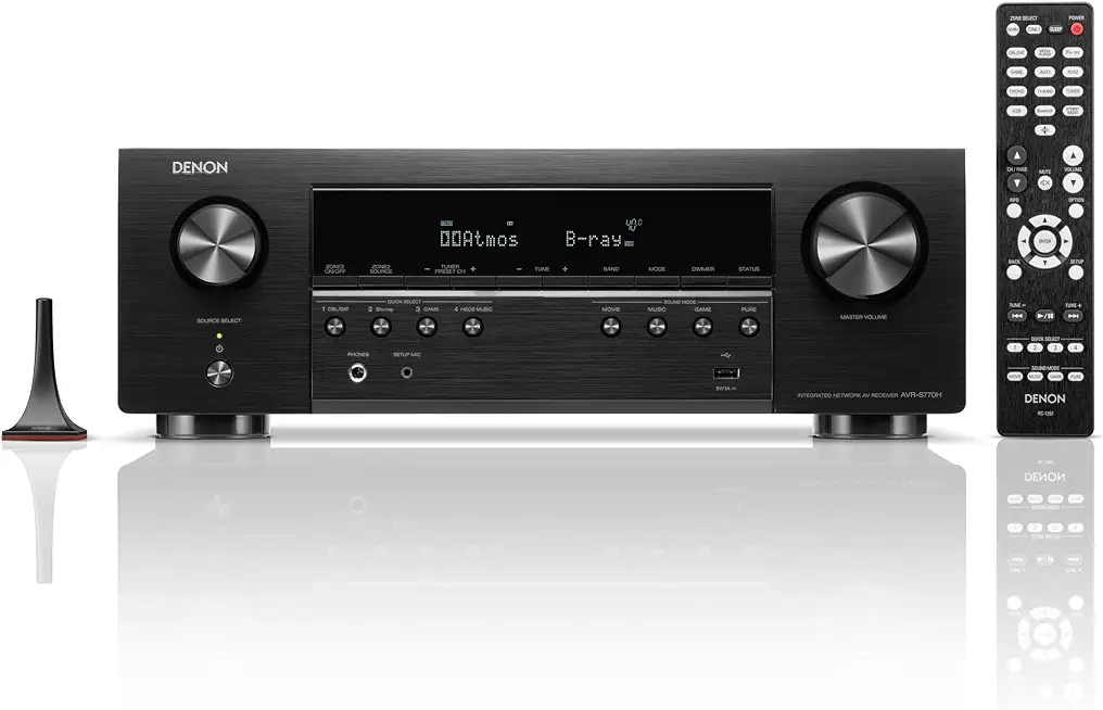 Denon AVR-S770H 7.2 Ch Home Theater Receiver, 8K UHD HDMI Receiver 75W X 7 - B0CCQ1Q9NT