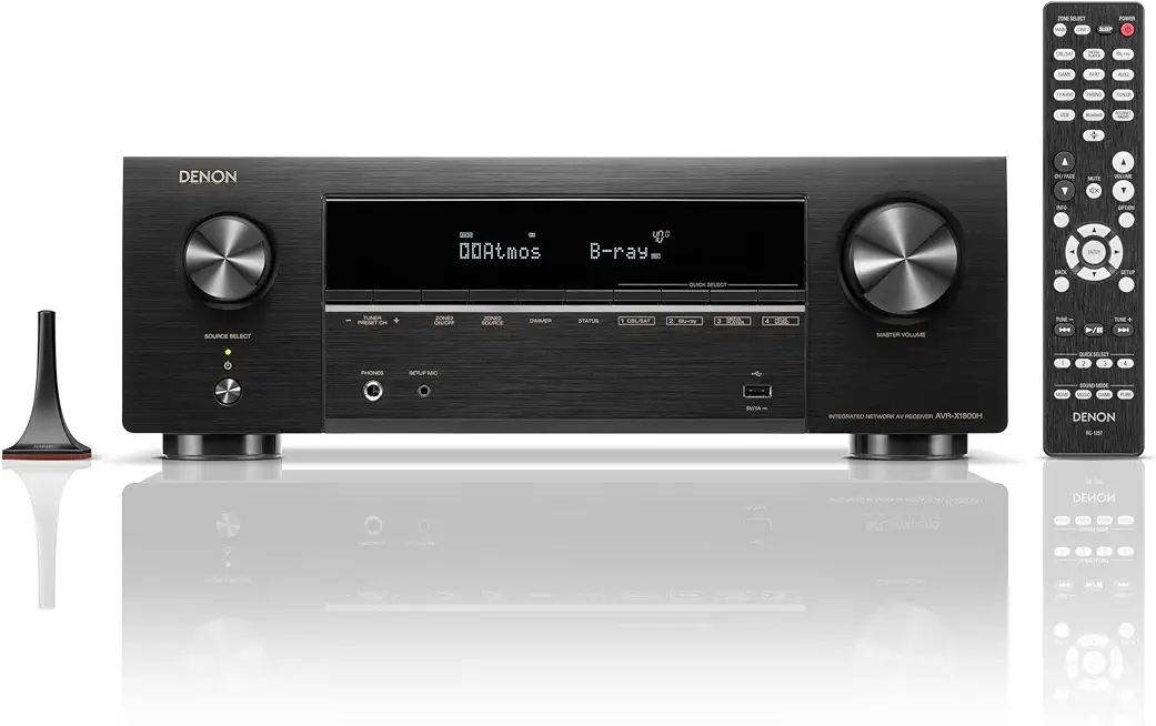 Denon AVR-X1800H 7.2 Channel AV Stereo Receiver (80W x 7), WiFi, Bluetooth - B0CFWQP9MC