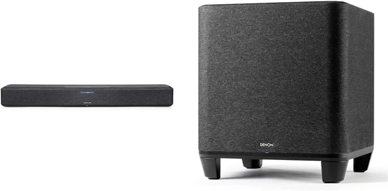 Denon Home Sound Bar 550 + Wireless Subwoofer Bundle (HEOS Built-in) – Dolby Atmos 3D - B09Y2WWPMS