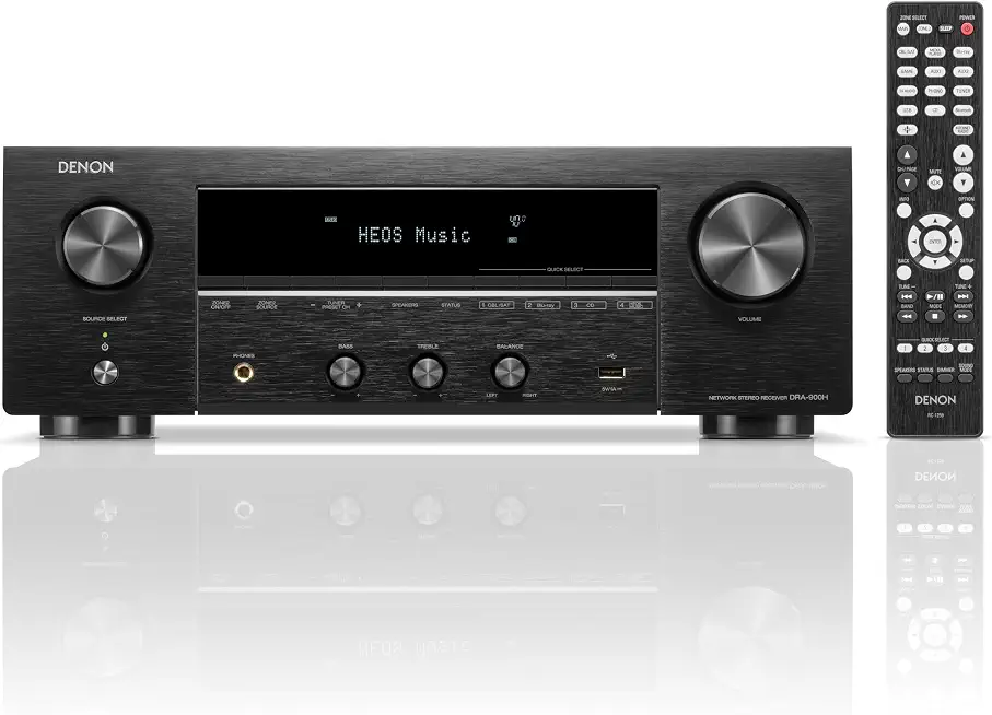 Denon Receiver DRA-900H - 2-Channel Stereo Network Receiver (2023 Model) - 100W/Ch. Hi-Fi Amplification, Built-in - B0CV63VT4Z