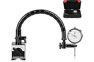 Dial Indicator with Magnetic Base, 0-1 inch Dial Test Indicators with Flexible Arm Graduation 0.001", - B0H7HBV1VS