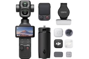 DJI Osmo Pocket 4P Vlog Combo, Dual-Lens Vlog Camera, Cinematic 4K | 3× Optical Zoom, - B0GKPH85VZ