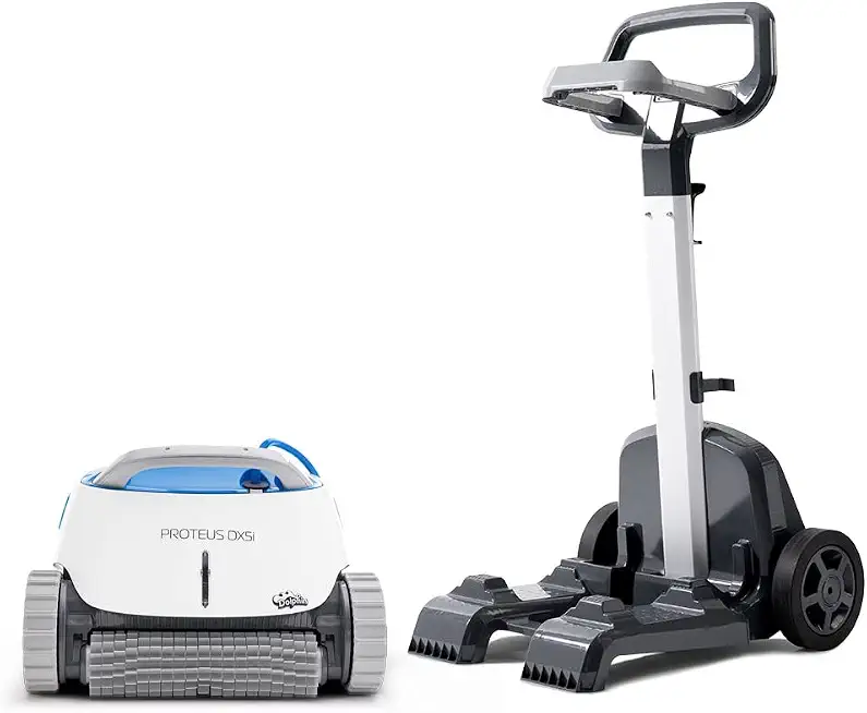 Dolphin Proteus DX5i Wi-Fi Automatic Robotic Pool Vacuum Cleaner Includes Caddy for Easy to Transport - B0C2VYZ7MD