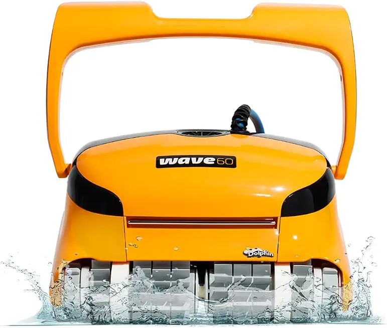 Dolphin Wave 60 Automatic Robotic Pool Vacuum Cleaner Includes Caddy, Wall Climbing Scrubber Brush, Top - B08YM1S5FB