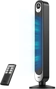 DREO Tower Fan for Bedroom, 28ft/s High Velocity, 9 Speeds, DC Motor - B08PDDSDHY