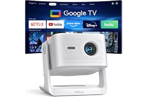 【Official Licensed Google TV】VOPLLS 4K Smart Outdoor Projector with WiFi and Bluetooth, VOPLLS Projectors with - B0HFSDT6GX