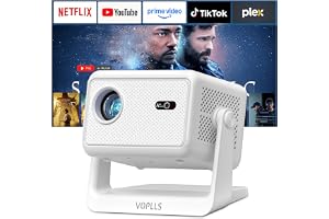 【Officially-Licensed APP & 3500 ANSI】4K Mini Outdoor Projector with WiFi and Bluetooth, VOPLLS Smart Portable - B0HDYMNSX5