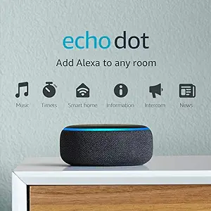 Echo Dot (3rd Gen, 2018 release) - Smart speaker with Alexa - Charcoal - B07FZ8S74R