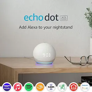 Echo Dot (4th Gen) | Smart speaker with clock and Alexa | Glacier White - B07XJ8C8F7