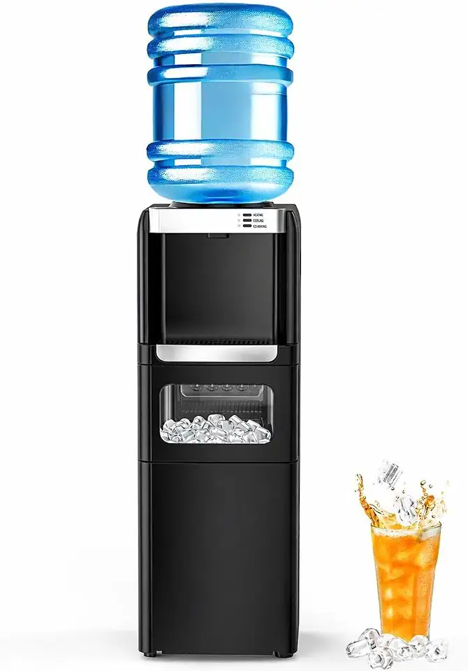 Electactic 2-in-1 Water Dispenser & Ice Maker, 5 Gallon Bottle Top Loading Hot and Cold - B0H9KF4MRZ