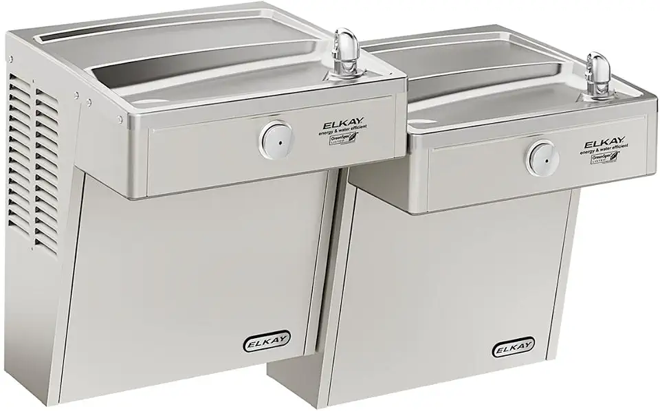 Elkay ADA GreenSpec High Efficiency Water Cooler, 2 Station, Stainless, VR Bubbler, VRCGRNTL8C - B003XW7G2M