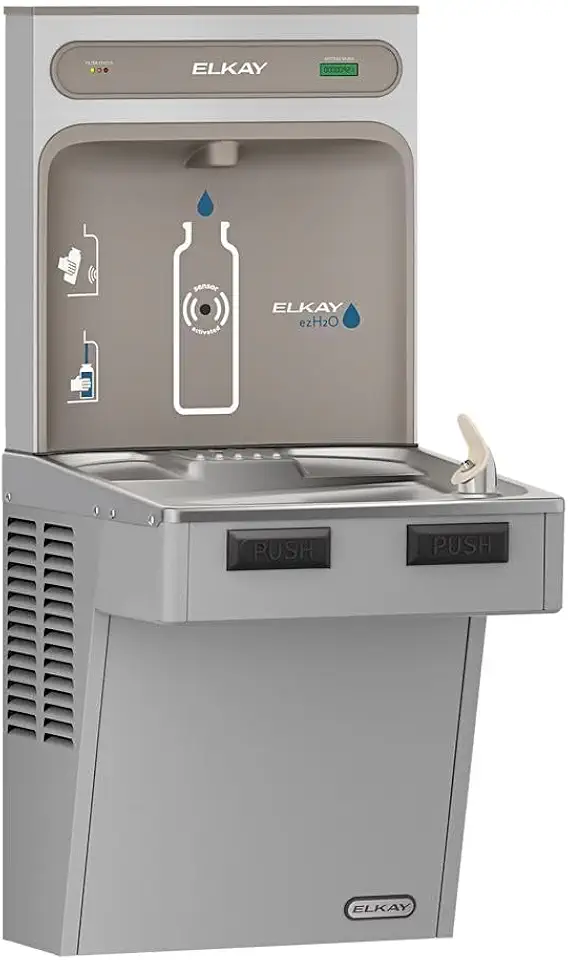 Elkay EZH2O Bottle Filling Station with Single ADA Cooler, Filtered 8 GPH Light Gray - B00O97XUG6