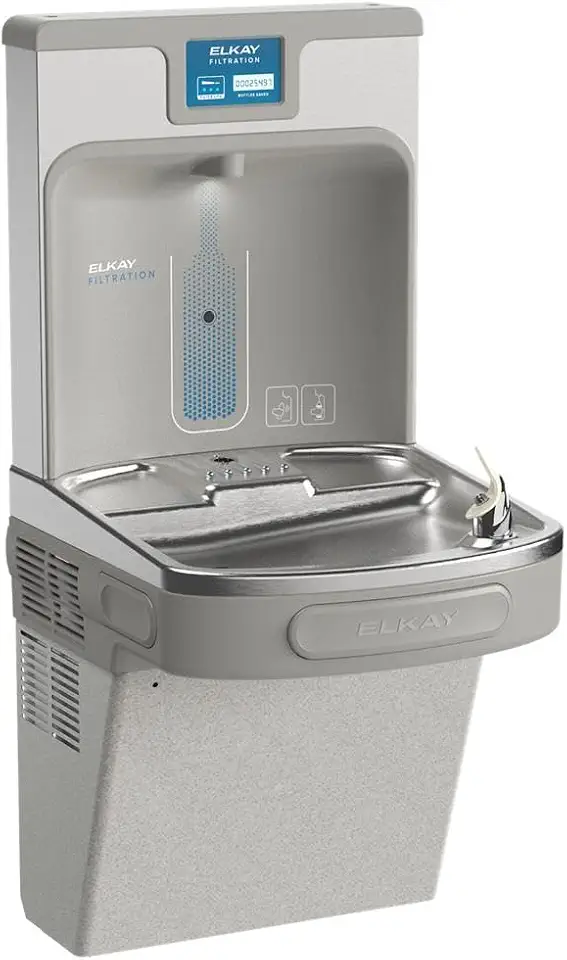 Elkay LZS8WSLK ezH2O Bottle Filling Station & Single ADA Cooler Filtered Refrigerated Light Gray - B0038YCQQQ