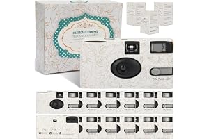 Entallor 12Pack Disposable Cameras Bulk for Wedding with Upgraded 35mm Film, Golden Rose Single-Use Disposable - B0GSFFRZP9