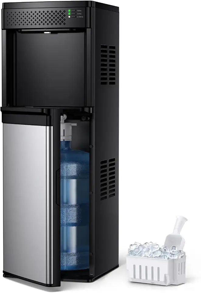 Euhomy 4-in-1 Water Dispenser with Ice Maker, Bottom-Loading Water Cooler Hot and Cold, Fits 3 - B0GWQQPDBR