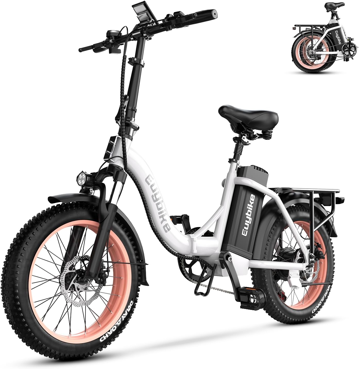 EUYBIKE Folding Electric Bike for Adults with Peak 1000W Motor, - B0DYJPVGL5