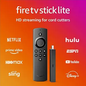 Fire TV Stick Lite, free and live TV, Alexa Voice Remote Lite, smart home controls, - B07YNLBS7R