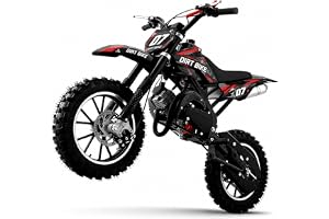 FROSTYRIDER Kids 50cc Dirt Bike,2-Stroke Gas Mini Bike,Black,CPC Listed | Kids Dirt Bike for 8-14 - B0H942254P