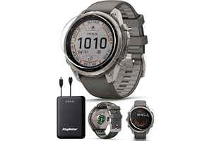 Garmin Fenix 9 Pro Solar inReach (Pebble Gray, 47mm) GPS Watch Bundle | LTE Connection, - B0HGHLGWMB