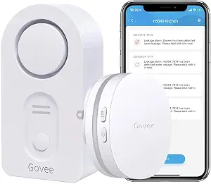 Govee WiFi Water Sensor 1 Pack, Smart Water Leak Detector, 100dB Adjustable Alarm Suit for - B07QP153GT