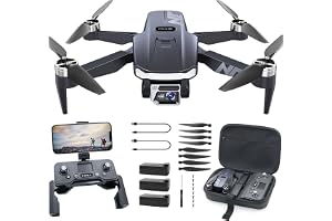GPS Drone with 4K Camera for Adults, Foldable RC Quadcopter with 3 Batteries, Brushless Motors, - B0H998GMDP