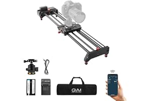 GVM 32"/80cm Motorized Wireless Camera Slider, Carbon Fiber Dolly Rail Slider with App Control, Time-Lapse - B0HCJGK7SK