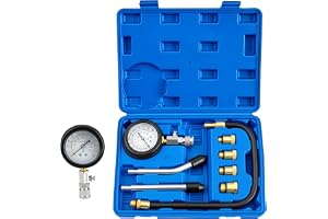 HAOBOOT Compression Tester Engine Cylinder Gauge 0-300psi for Small Engine | Brass Adapters, Dual Color - B0H2V6N3S3