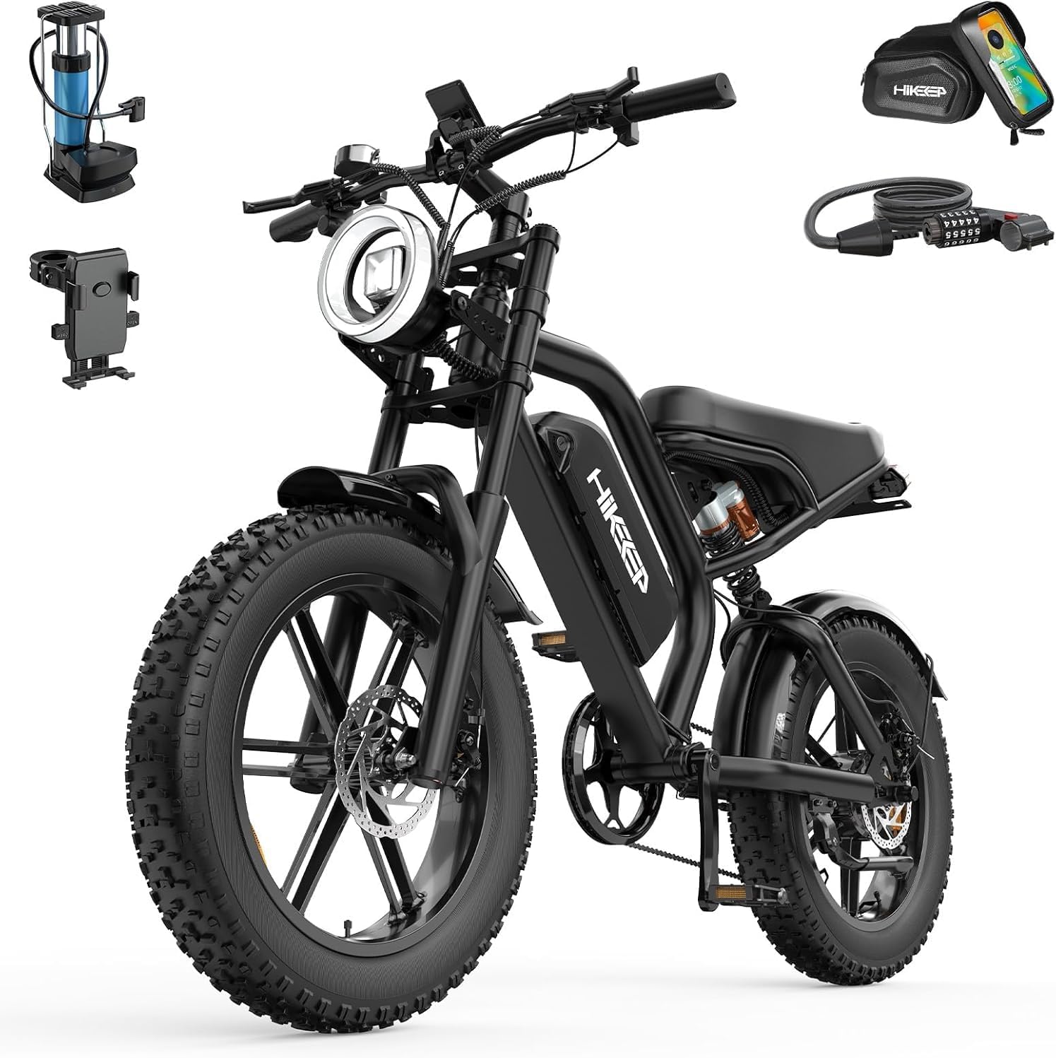 HiKeep Electric Bike for Adults - 1500W Peak Motor, 48V15.6Ah - B0DY3LD34P