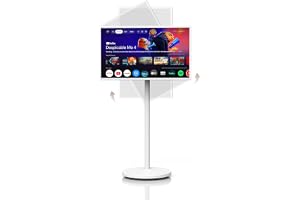HORION 32" Portable Smart TV Monitor with Wheels, Movable Google TV, No Battery, Non-Touchscreen - B0GSDWQRRX
