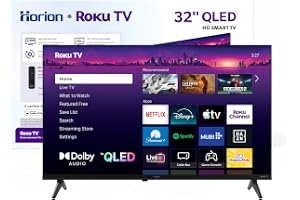 HORION Roku TV 32" QLED Smart HD Television with Quantum Dot Color | Built-in Dolby - B0H41K75DS