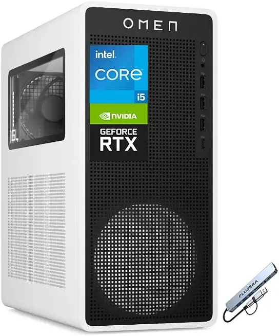 HP OMEN 16L Gaming Desktop, 10-Core Intel i5-14400F Processor, NVIDIA GeForce RTX 3050 Graphics, 32GB - B0HDRBZBFP
